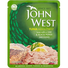 John West Tunzivju tuncis ar laima un pipariem maisiņā 85G