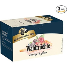 Goldmännchen Tee Crème Forest Fruits, 20 atsevišķi aizzīmogoti tējas maisiņi, 3 paciņas (3 x 40 g)