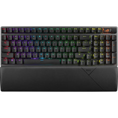 Rog strix scope ii 96 bezvadu usb/rf/bt spēļu tastatūra