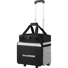 DAUSROOB Rolling Cooler Bag 48can Insulated Cooler ar riteņiem, salokāms grozs ar ievelkamu rokturi, pārnēsājams hermētiski izturīgs mīksts grozs, piemērots kempingam, pārgājieniem, grilēšanai, pludmalei, vasarai, Bento