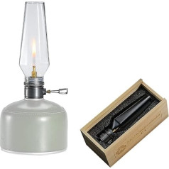 Campingmoon Camping Gas Lamp Portable Gas Lantern Outdoor Tent Candle Lamps with Wooden Case