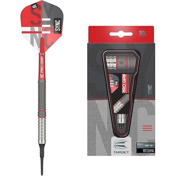 Target Darts Unisex Adult Sync 80% Volframa mīksto šautriņu komplekts