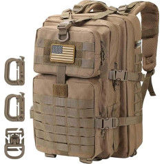 Hannibal Tactical 40 L Militārā taktiskā mugursoma, US Cooper mugursoma, armijas uzbrukuma iepakojums, 3 dienu Bug Out Go Bag, Trekinga pārgājienu mugursoma