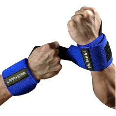 LARA STAR Wrist Wraps Svarcelšanas aproces ar smagu īkšķa cilpu, Powerlifting, Cross Training, Bodybuilding .22 Professional Grade for Gym Workout, Men and Women Weight Lifting and Strength Training