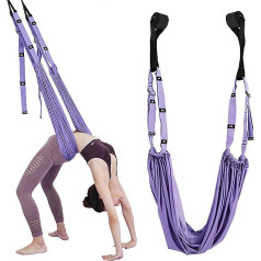 Gaisa jogas virve muguras sāpēm Jogas stiepšanās jostas siksna elastībai Palielināta elastība Swing Hammock Stretch Bands fitnesam, dejai, baletam, vingrošanai, vingrošanai