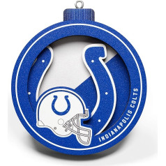 YouTheFan Unisex Indianapolis Colts 3D logo sērija, komandas krāsas, liela