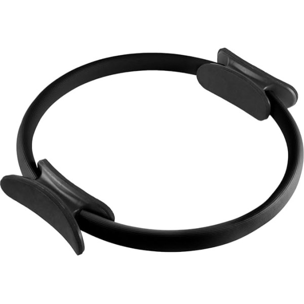 NuFit Pilates Ring Fitness Circle, labākais mājas treniņu rīks augšstilbiem / kājām, rokām un Core, Pilates Reformer Ring vīriešiem un sievietēm, 15 collu melns Ring Master