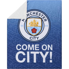 Manchester City FC EPL Slogan Sherpa plīša sega