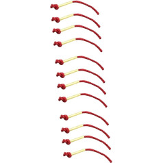 Parliky Pack of 12 Fuse Camping Fire Starter Rope Waxed Flame Fire Rope Fire Starter Outdoor Flame Equipment Camping Waxed Fire Rope Fire Rope Fire Rope Aluminium Sleeve Alumīnija sakausējums