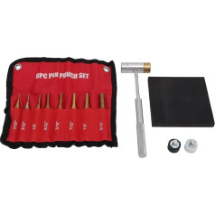 Qcwwy Misiņa tapu perforators, 8 dažādu izmēru smalkas apdares misiņa perforatoru komplekts Removal Repair Tool for DIY