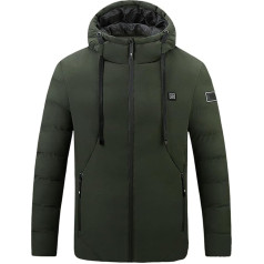 SRZYMJ Coat Vīriešu ziemas pelēka jaka Ziemas jaka Ziemas jaka Pārejas jaka Āra jaka Ziemas softshell jaka Stepēta jaka Viegla jaka ar kapuci Funkcionāla jaka Parka Ziemas jaka Ziemas jaka Sporta jaka