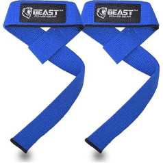 Beastpowergear Svaru celšanas siksnas Neoprēna polsterētas neslīdošas silikona rokturi Papildu atbalsts spēka celšanai, kultūrisms, deadliftings, Crossfit, izturības treniņš