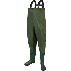 Herrselsam Waders, Fishing Trousers, 70D Nylon Composite PVC Pond Trousers, Fish Pond Fishing Trousers, Flood Trousers with Non-Slip Rubber Boots for Fishing, Ponds, Farms, Gardens, Construction Sites