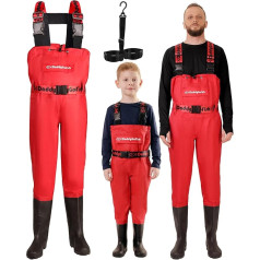 DaddyGoFish Waders for Children and Adults, Waders for Fishing and Hunting with a Bag and a Waders Hanger