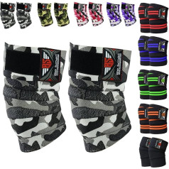 Be Smart Knee Sports Sleeves (Pair) Cross Training, WODs, sporta zāles treniņiem, svarcelšanai, fitnesam un pauerliftingam, ceļgalu siksnas pietupieniem vīriešiem un sievietēm - Gray Camo