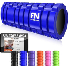 Fit Nation Fascia Roll - Foam Roller komplekts pašmasāžai ar vingrojumu grāmatu - sporta masāžas veltnis iesācējiem, profesionāļiem, sievietēm un vīriešiem