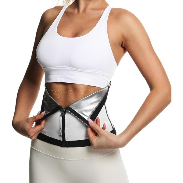 Vigorix vidukļa treneris sievietēm Vidukļa treneris korseti vēdera svara zudums Sweatband Zipper Waist Trainer