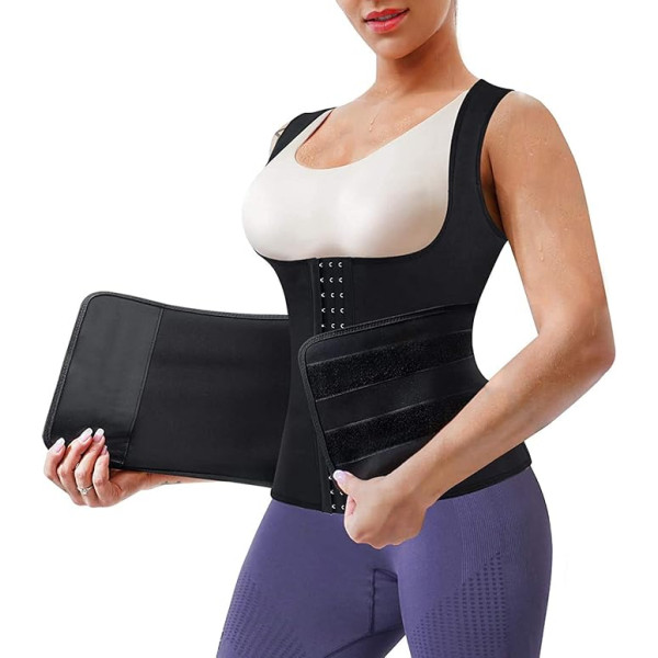 Gotoly Sieviešu novājēšanas josta Fitnesa sviedru josta Waist Cincher Neoprēna pirts josta jostas jostas trimmeris Regulējams vēdera jostas muguras pārsējs Tummy Control Waist Shaper