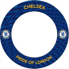 FOCO Oficiāli licencēts Chelsea Football Club The Blues FC šautriņu dēlis un šautriņu aplis Pride of London, Zig Zag Yellow (SU178)