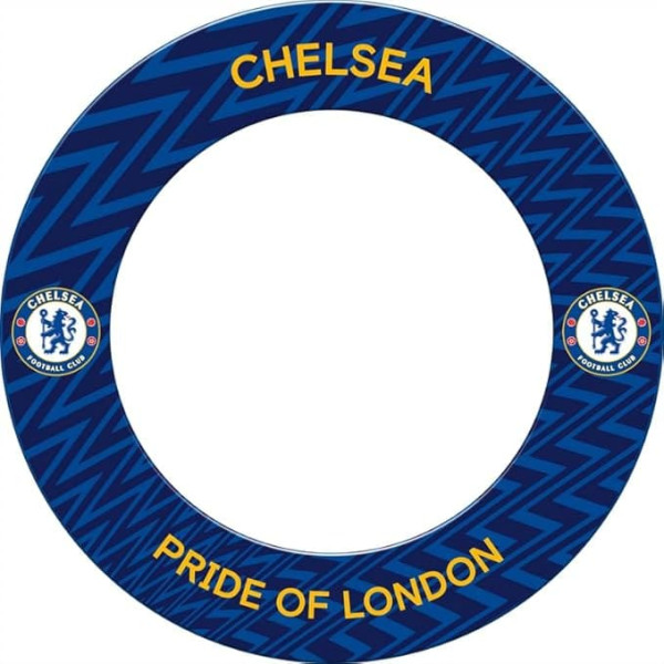 FOCO Oficiāli licencēts Chelsea Football Club The Blues FC šautriņu dēlis un šautriņu aplis Pride of London, Zig Zag Yellow (SU178)