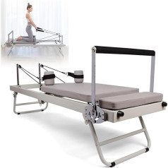 DSeenLeap Pilates Reformer mašīnu aprīkojums, vingrošanas jogas aprīkojums, daudzfunkcionāla saliekamā jogas gulta Reformer, ķermeņa izturības, stiepšanās, līdzsvara vingrinājumi, treniņš