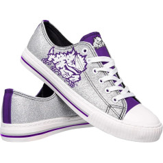 NCAA TCU Horned Frogs sieviešu Glitter Low Top Canvas Shoes Glitter Low Top Canvas Shoes Team Colour 7/M