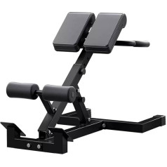 Muguras stiepšanas sols Hyperextension Bench, regulējams romiešu krēsls, vingrošanas aprīkojums, spēka treniņš, kāju trenažieri, vēdera treniņu aprīkojums mājas sporta zālei, slodze 330 lbs