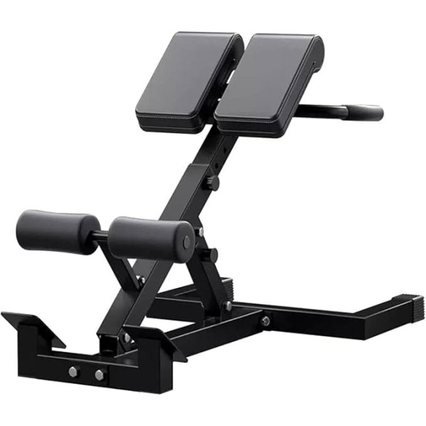 Muguras stiepšanas sols Hyperextension Bench, regulējams romiešu krēsls, vingrošanas aprīkojums, spēka treniņš, kāju trenažieri, vēdera treniņu aprīkojums mājas sporta zālei, slodze 330 lbs