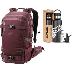 Nitro, SLASH 25 Pro Set with Ripuri 600 ml Bottle & Filter, Snovborda mugursoma, Touring mugursoma, 25 L, Vīns, Vīns, Vīns Sarkans, Mugursomas mugursomas