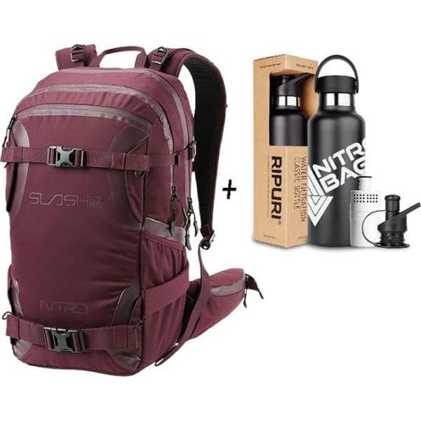 Nitro, SLASH 25 Pro Set with Ripuri 600 ml Bottle & Filter, Snovborda mugursoma, Touring mugursoma, 25 L, Vīns, Vīns, Vīns Sarkans, Mugursomas mugursomas