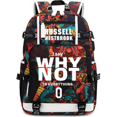 Lorh's store basketball player stars Westbrook light up backpack travel student backpack fans bookbag for men women