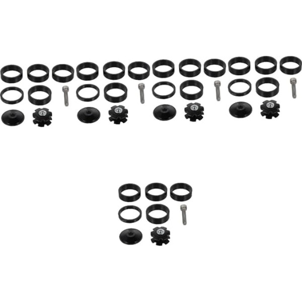 ABOOFAN 5 komplekti velosipēdu galvas galvas noņemamās paplāksnes Saulespuķu piederumi DIY rīki Velosipēdu galvas galvas nodalījums Spacer SE velosipēdu daļas Velosipēdu instrumenti