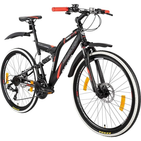 Galano Volt DS kalnu divritenis meitenēm un zēniem no 160 cm, jauniešu velosipēds Unisex ar 21 pārnesumu un disku bremzēm, velosipēds MTB ar dubļu aizsargiem