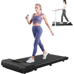 Skrejceļš mājās, Dskeuzeew Walking Pad Foldable Jogging - 120 kg skrejceļš rakstāmgalds Maza skriešanas ierīce Elektriskā 1-10 km/h ar LCD displeju + tālvadības pults Portatīvais skrejceļš