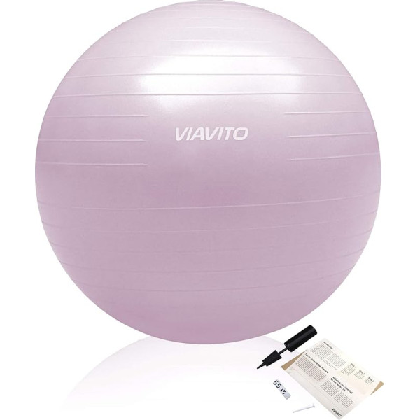 Viavito 500kg Anti Burst Exercise Ball 55cm Dusty Rose