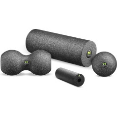 MOVO Fascia Roller komplekts Foam Roller + Twinball + bumbiņa Fitnesa veltņi muskuļu stiprināšanai Muskuļu traumu profilaksei Bez kokvilnas maisiņa Optimum/Hard