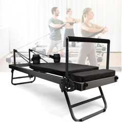 Llchaensc Generic Pilates Reformer Machine Multifunctional Reformer Pilates mašīnu komplekts Salokāms Pilates Reformer mašīna mājas apmācībai Pilates mācību aprīkojums