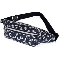 Fanny Pack Fanny Pack josta soma sievietēm vai meitenēm, ūdensizturīga ceļošanai, festivāliem, pārgājieniem, skriešanai, āra sportam, melna, somiņa somai