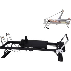 AVSMGP Reformer Pilates Reformer mašīna Salokāms Pilates Reformer mašīna mājas Pilates Core Bed Regulējams intensitāte Piemērots iesācējiem un pieredzējušiem Jogas aprīkojums, melns