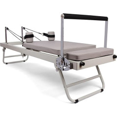 MINHUANG Salokāms Pilates Reformer, daudzfunkcionāls Pilates Core Bed, dizains ar regulējamu intensitāti, profesionāls aprīkojums Jogas Pilates Fitnesa vingrinājumiem