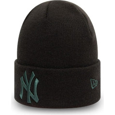 New Era New York Yankees Black Green MLB League Essential Cuff Knit Beanie cepure, melna