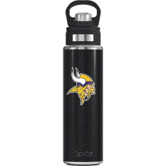 Tervis NFL Minnesota Vikings izolēts krūzītis, nerūsējošais tērauds, melna āda