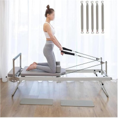 Llchaensc Pilates Reformer mājās ar metāla atsperi, Reformer Pilates mašīna ierīce, salokāma, liela izmēra