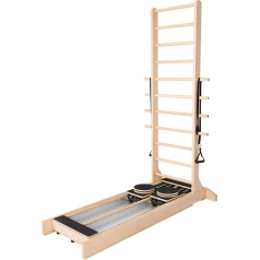 DSeenLeap White Maple Sliding Ladder Bed Joga Fitnesa apmācības aprīkojums Personīgā Pilates Core Stretch gulta ar divvirzienu slīdošo sliedi (A)