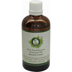 R V Essential Pure Frankincense ēteriskā eļļa 100 ml (3,38 unces) - Boswellia Carterii (100% tīra un dabīga, tvaika destilēta) Pure Frankincense ēteriskā eļļa