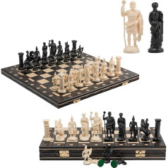 Master of Chess Black & White Edition šaha komplekts Koka galds / plastmasas detaļas (Spartan)