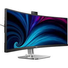 PHILIPS 49B2U5900CH - 49 collu QHD izliekts monitors, 75 Hz, VA, 4 ms, HDR400, KVM, tīmekļa kamera, regulējams augstums, USB-C dokstacija, skaļrunis (5120 x 1440, HDMI 2.0 / DP 1.4 / USB-C 1)