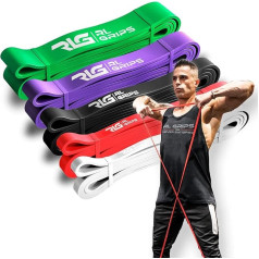 RL Grips® Resistance Elastic Bands for Muscle Building - Fitness Bands for Crossfit Outdoor or Calisthenics - Bands for Pull-ups and Support