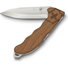 Victorinox Hunter Evoke Wood Šveices armijas nazis ar koka rokturi, āra 4 funkcijas, ieskaitot 10 cm asmeni un īkšķa piespraudi, brūns