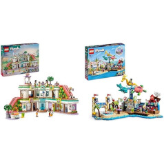 LEGO Friends Heartlake City universālveikals, leļļu mājas rotaļlieta meitenēm un zēniem & draugu pludmales piedzīvojumu parks, gadatirgus komplekts ar Technic elementiem, delfīns